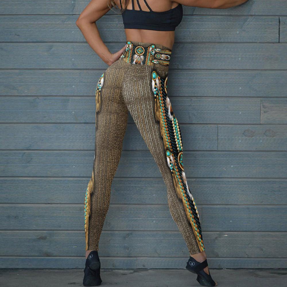 Brown Native Dream Catcher Leggings NBD