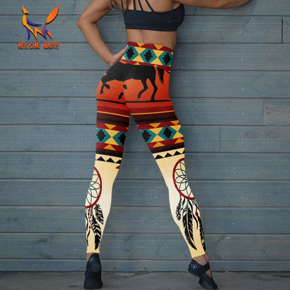 Horse-Shaped Border Dream Catcher Leggings NBD