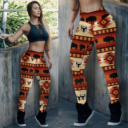 Native Buffalo Motif Dream Catcher Leggings NBD