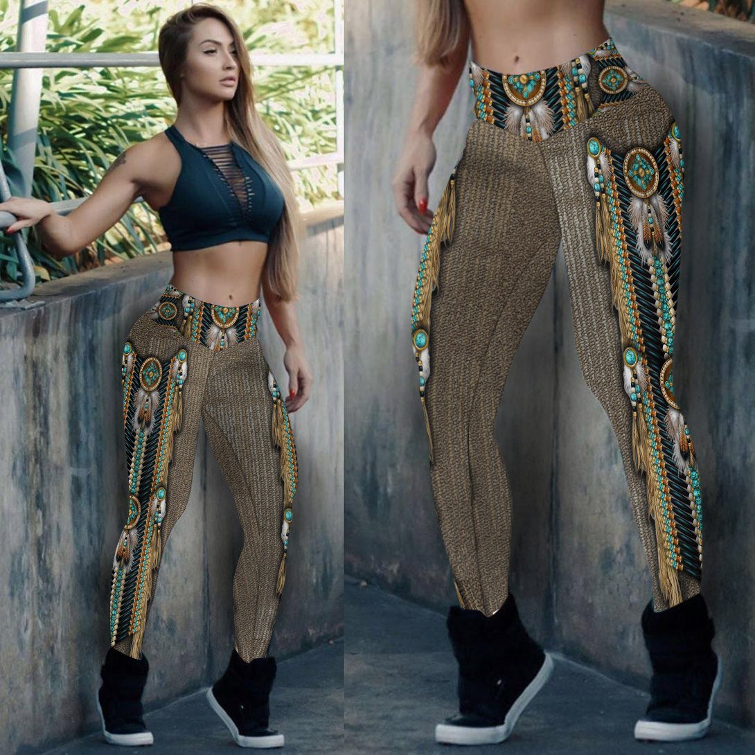 Brown Native Dream Catcher Leggings NBD