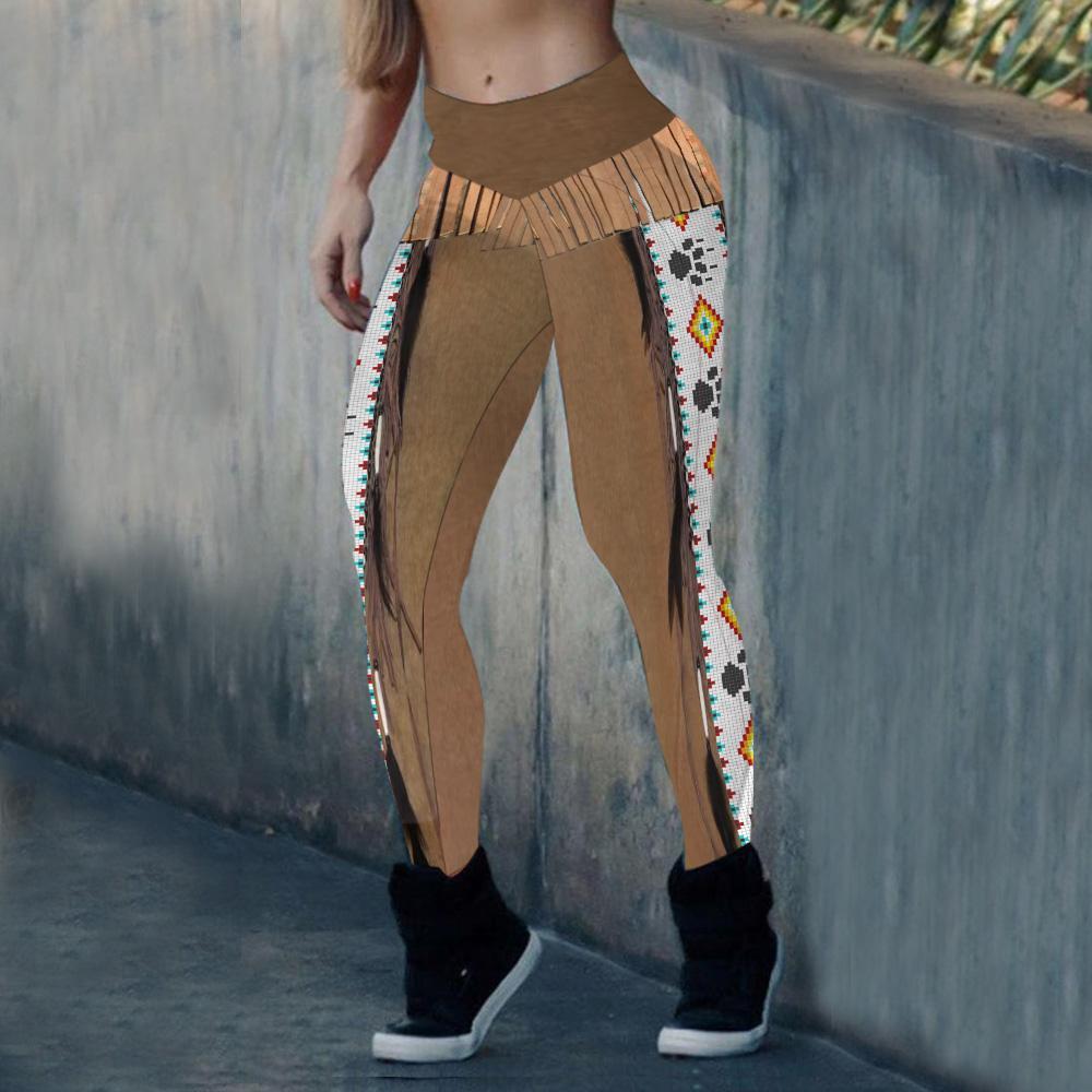 Brown Pattern Dream Catcher Leggings NBD