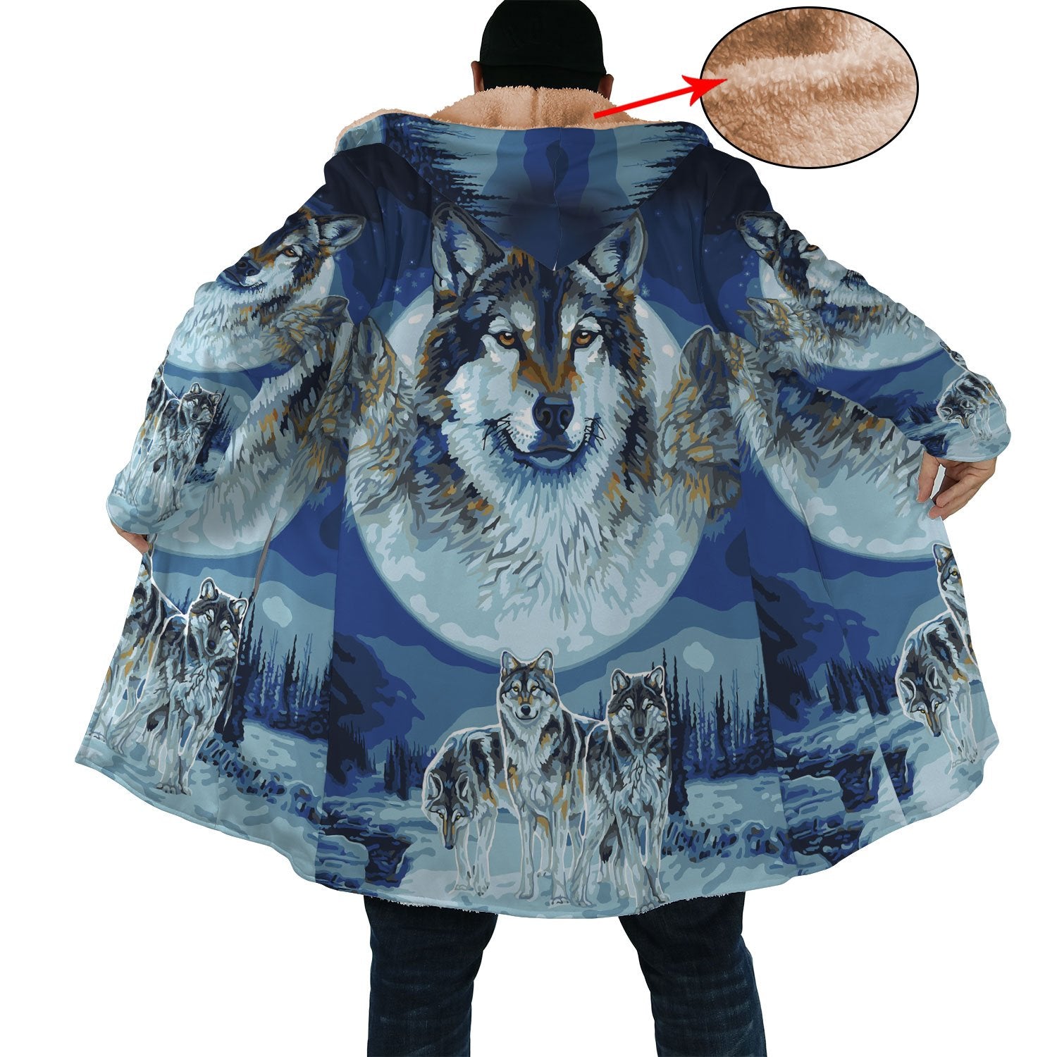 Winter Wolf Native Cloak - Main Image