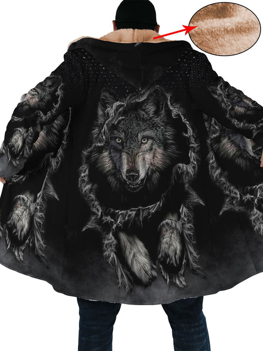 Black Wolf Native  Cloak