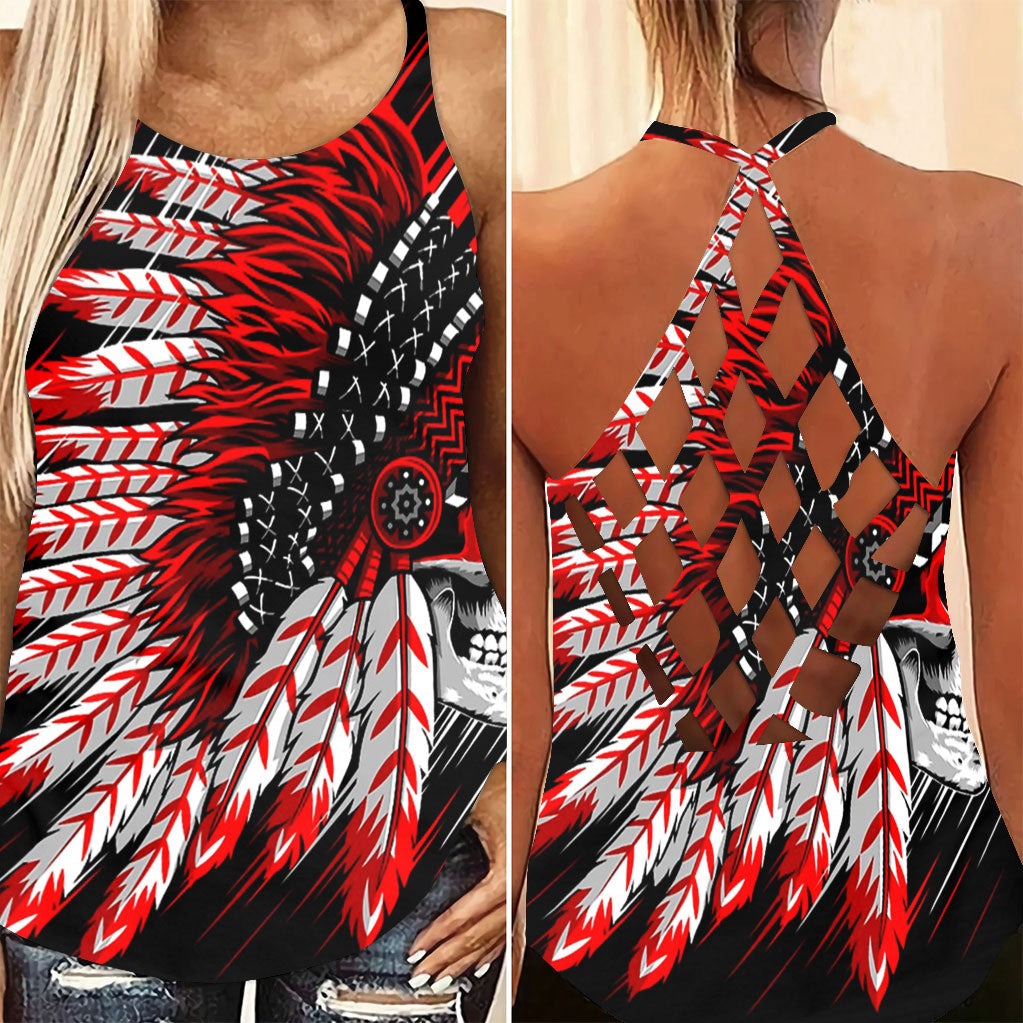 Native American Peace Limited Criss Cross Tank Top NBD