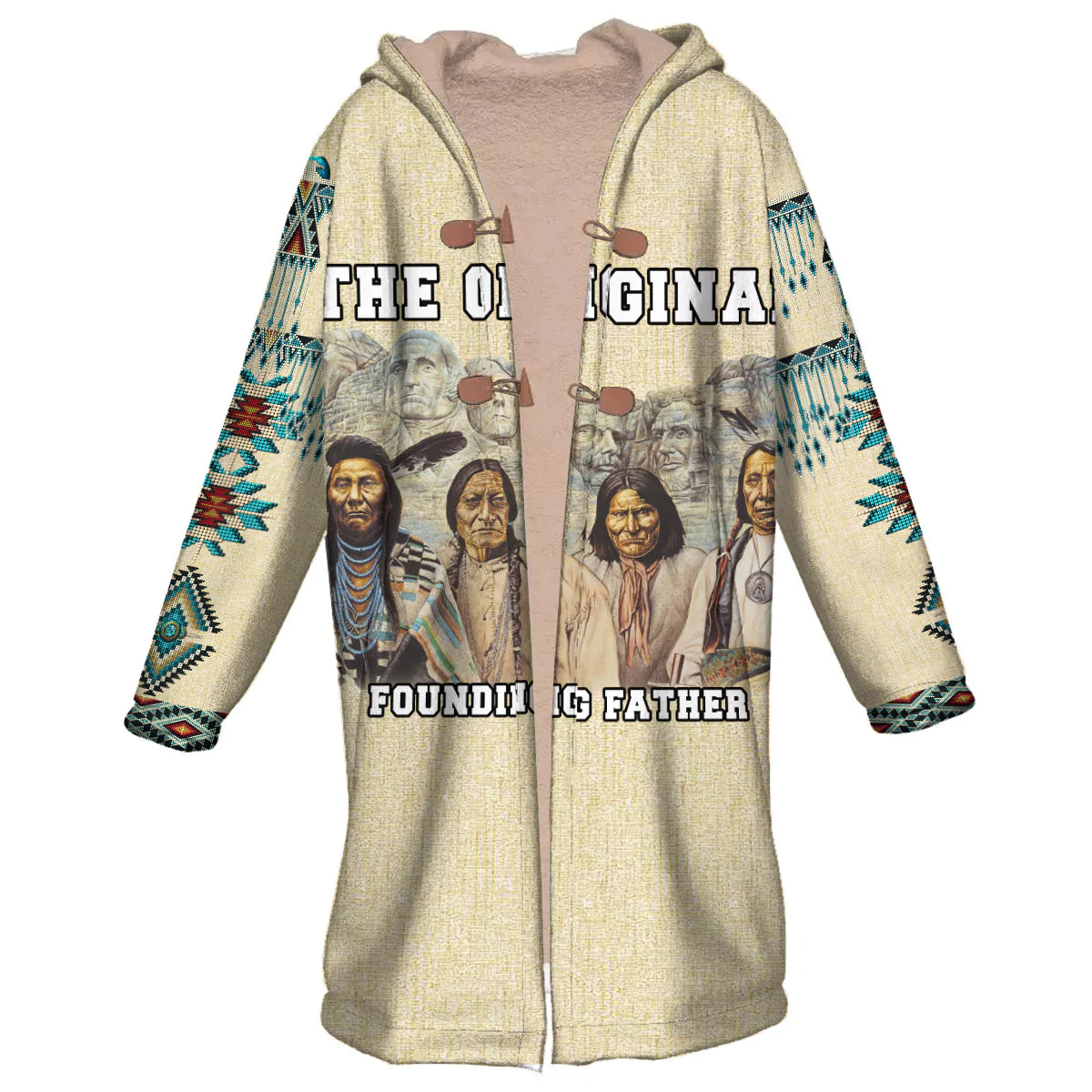 The Original Founding Fathers Horn Button Long Fleece Windbreaker NBD