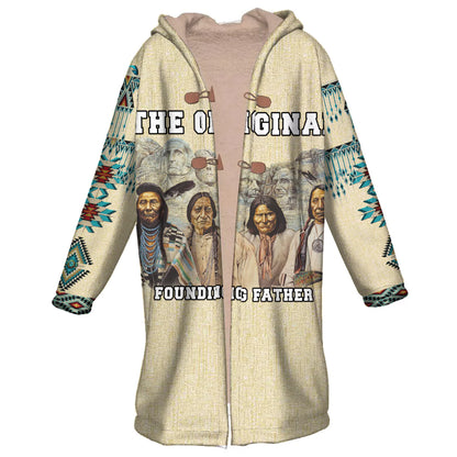 The Original Founding Fathers Horn Button Long Fleece Windbreaker NBD