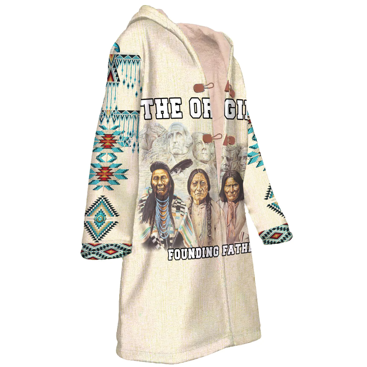 The Original Founding Fathers Horn Button Long Fleece Windbreaker NBD