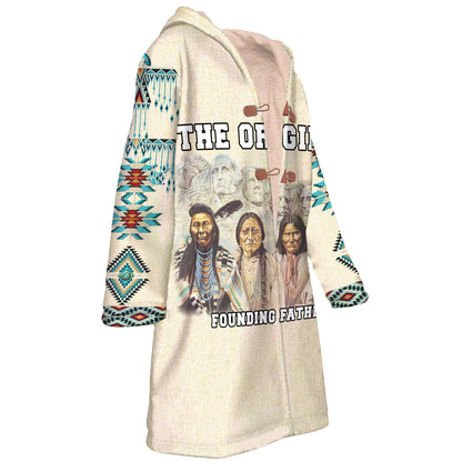 The Original Founding Fathers Horn Button Long Fleece Windbreaker NBD