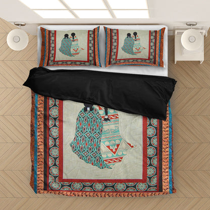 Two Girls Motifs Bedding Set