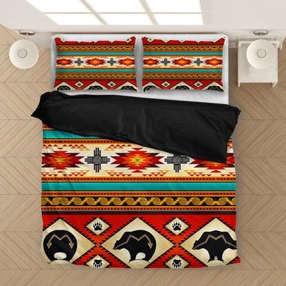 Border & Bear Patterns Bedding Set