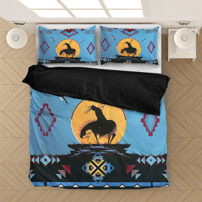 Blue Native Ride Horse Bedding Set