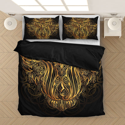 The Golden Owl Bedding Set