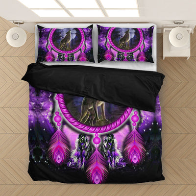 Purple Wolf Dream Bedding Set