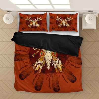 Orange Brown Native Bedding Set