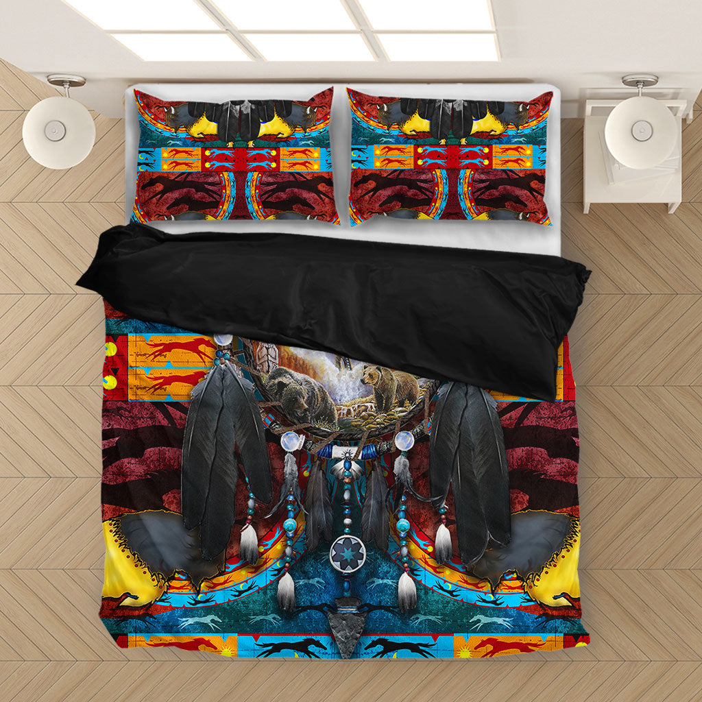 Native Wolf Dreamcatcher Bedding Set