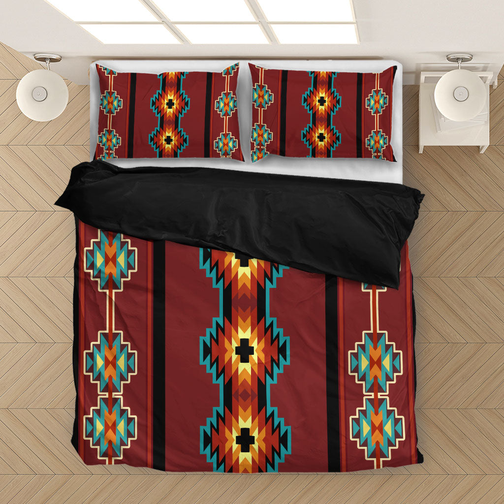 Brown Native Pattern Bedding Set