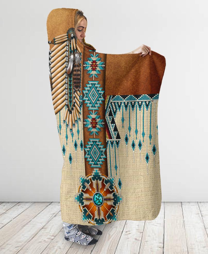 Pattern Native Hooded Blanket NBD