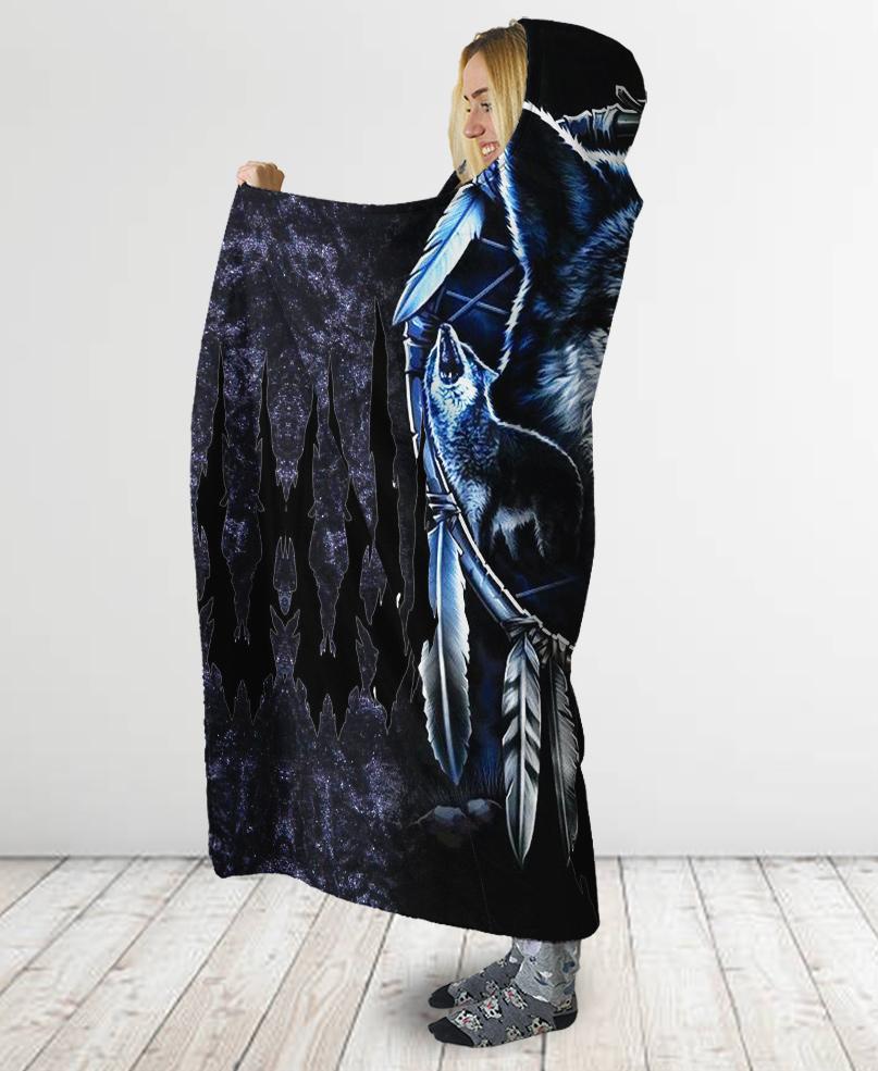 Forest Wolf Hooded Blanket NBD