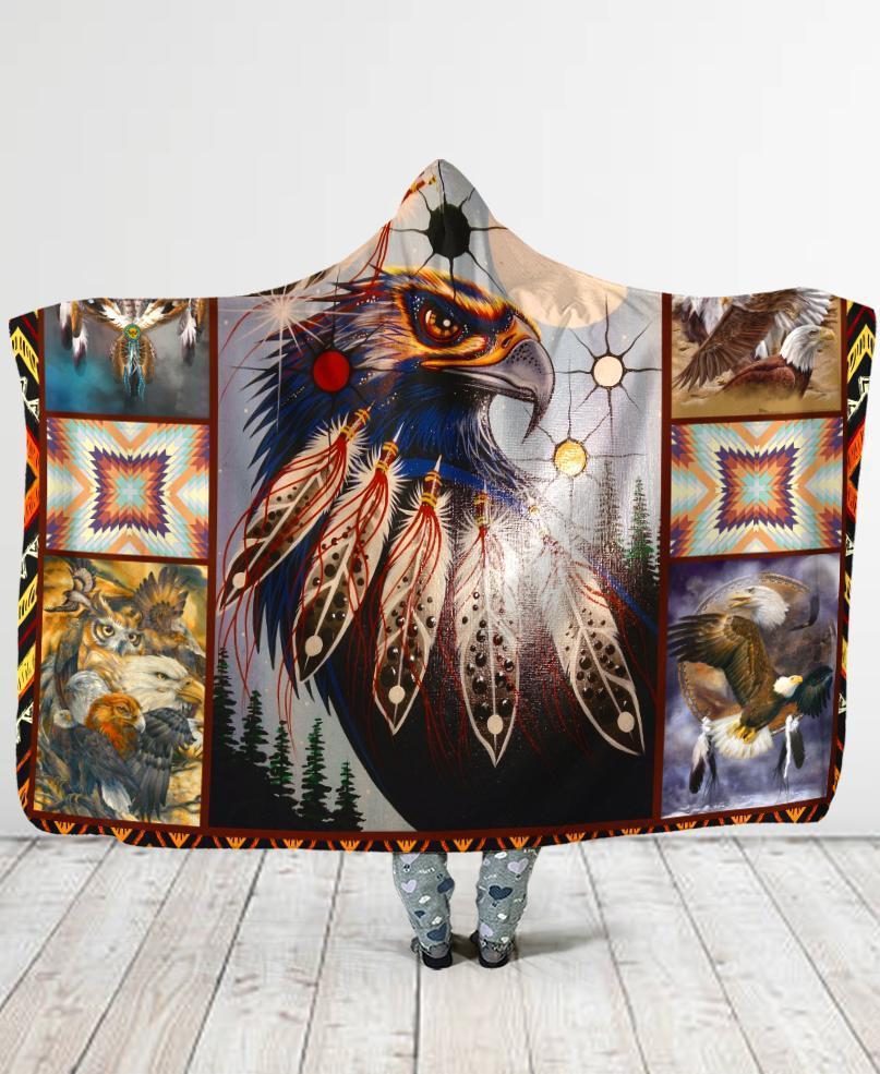 Native Eagles Hooded Blanket NBD
