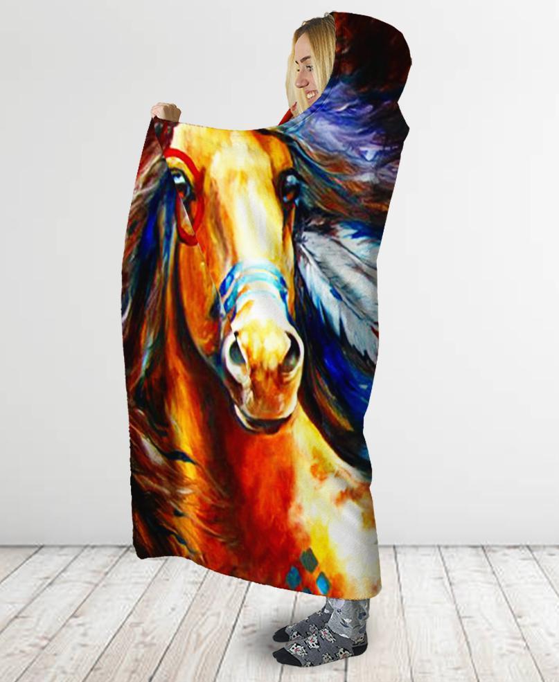 Native Horse Hooded Blanket NBD