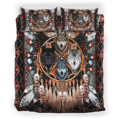 Wolf Native American Bedding Set