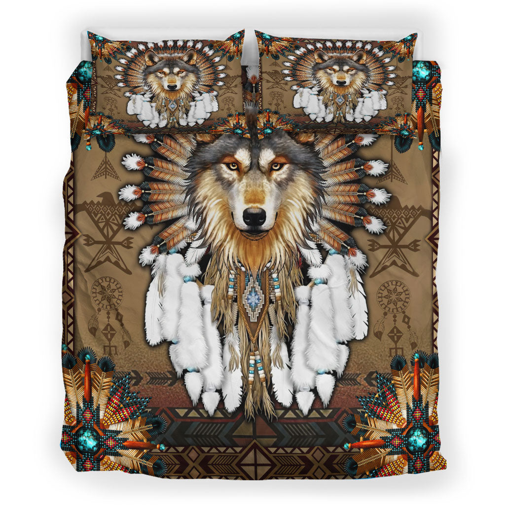 Wolf Native American Bedding Set