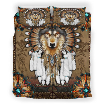 Wolf Native American Bedding Set