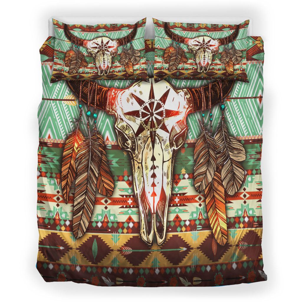 Buffalo Pattern Native American Bedding Set
