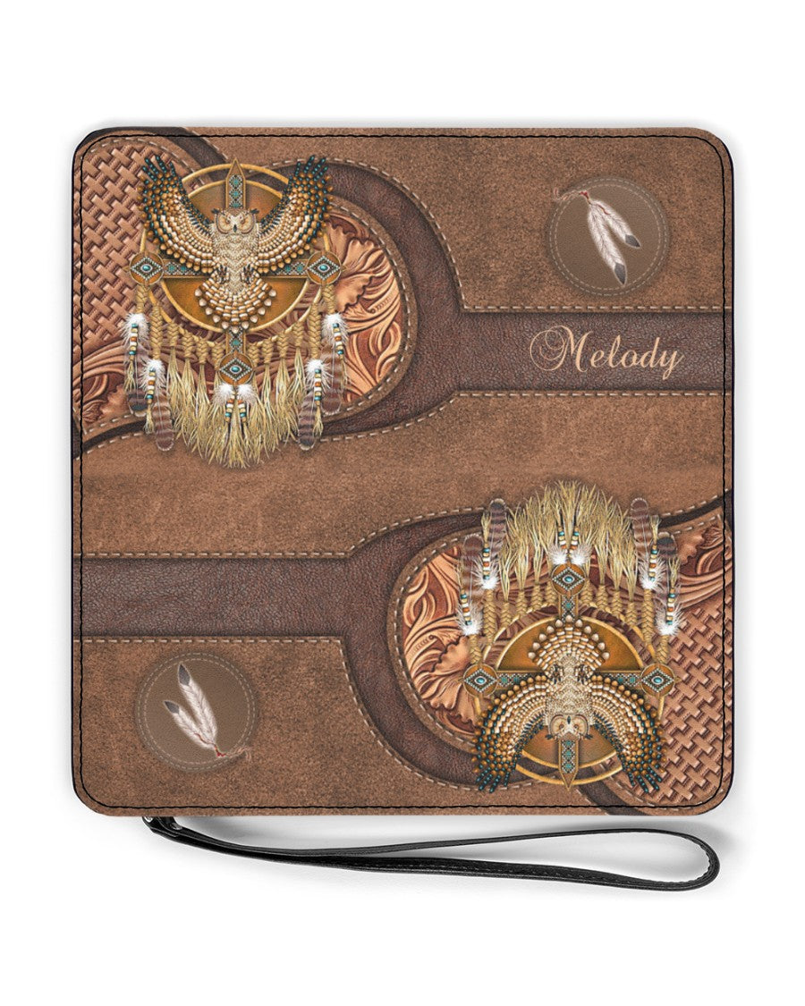 CUSTOM NAME HERE - Native American Wolves Womens Clutch Purse 05 NBD