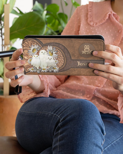 CUSTOM NAME HERE - Native American Wolves Womens Clutch Purse 07 NBD