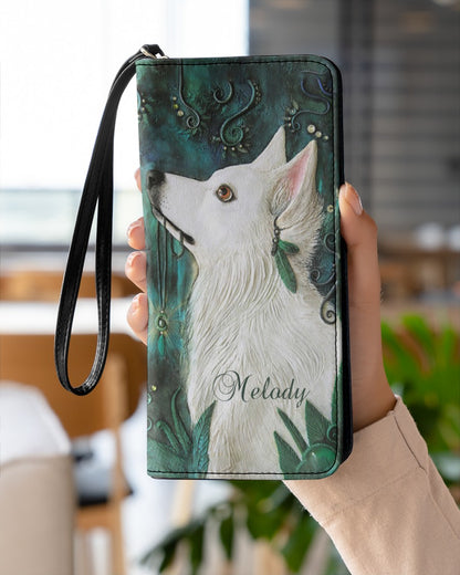 CUSTOM NAME HERE - Native American Wolves Womens Clutch Purse 06 NBD
