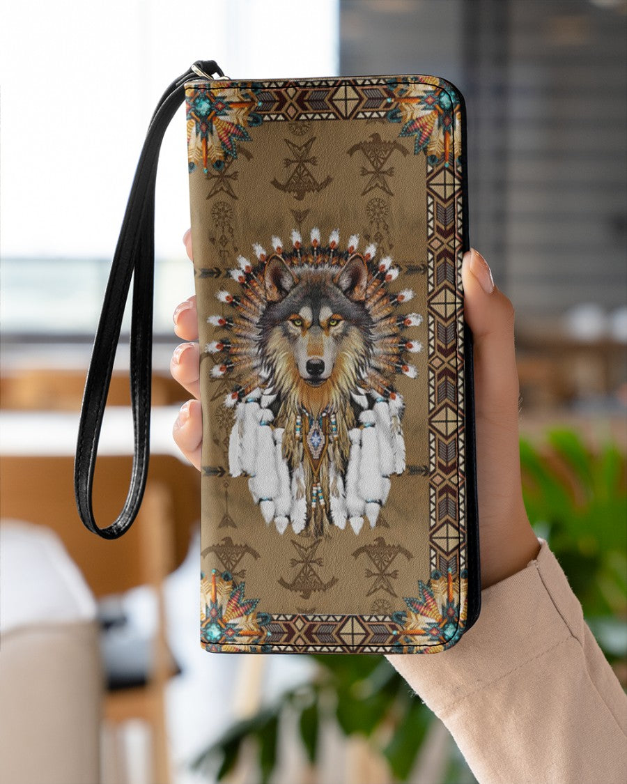 Native American Wolves Womens Clutch Purse 11 NBD