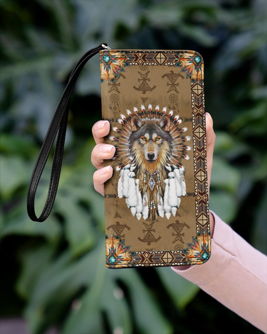Native American Wolves Womens Clutch Purse 11 NBD
