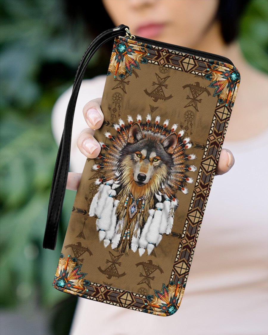 Native American Wolves Womens Clutch Purse 11 NBD