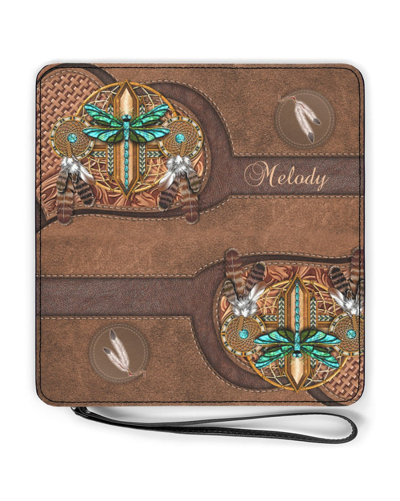 CUSTOM NAME HERE - Native American Wolves Womens Clutch Purse 04 NBD