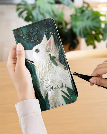 CUSTOM NAME HERE - Native American Wolves Womens Clutch Purse 06 NBD