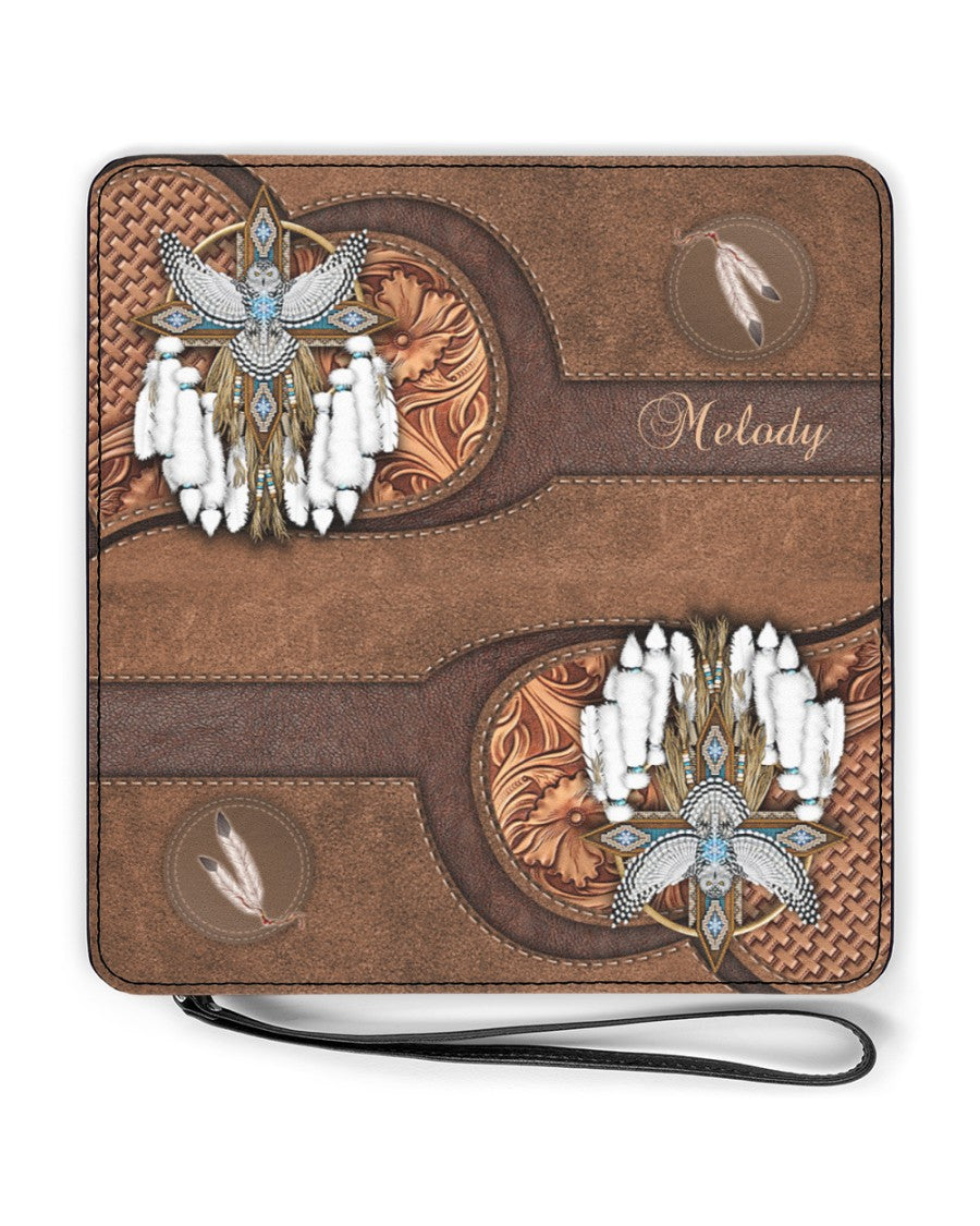 CUSTOM NAME HERE - Native American Wolves Womens Clutch Purse 03 NBD