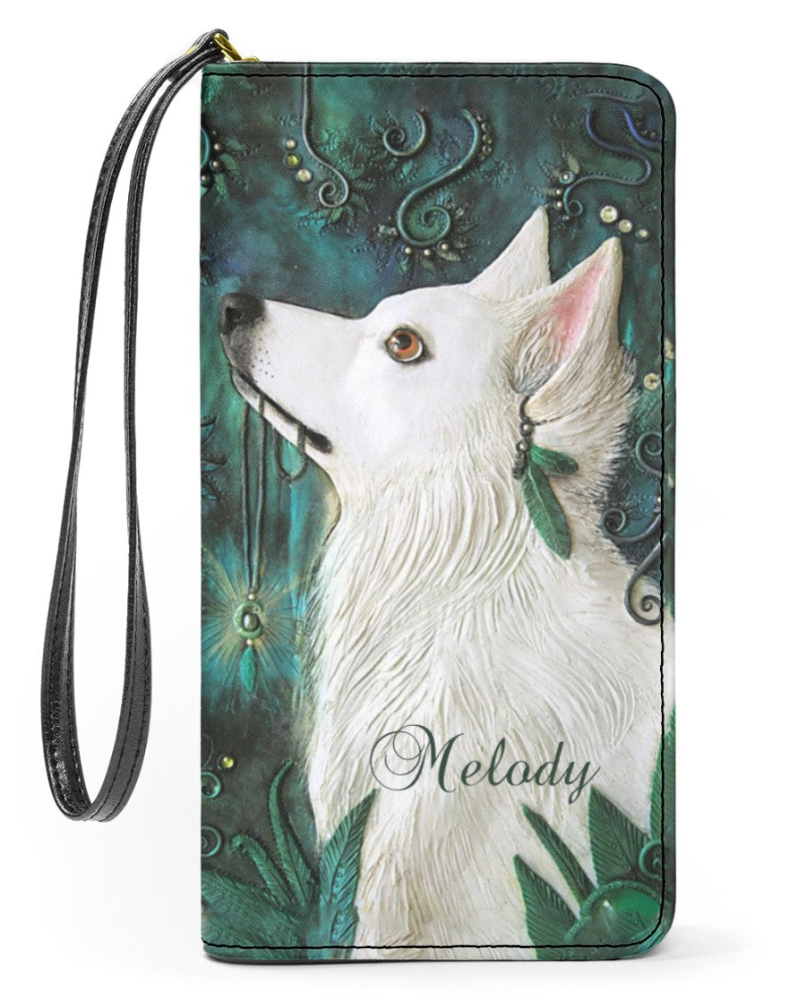 CUSTOM NAME HERE - Native American Wolves Womens Clutch Purse 06 NBD