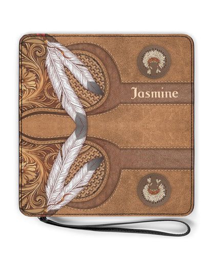 CUSTOM NAME HERE - Native American Wolves Womens Clutch Purse 12 NBD