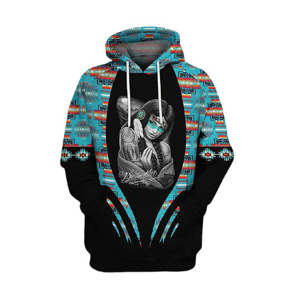 Native Girl Tribes Pattern Hoodie Legging Set NBD