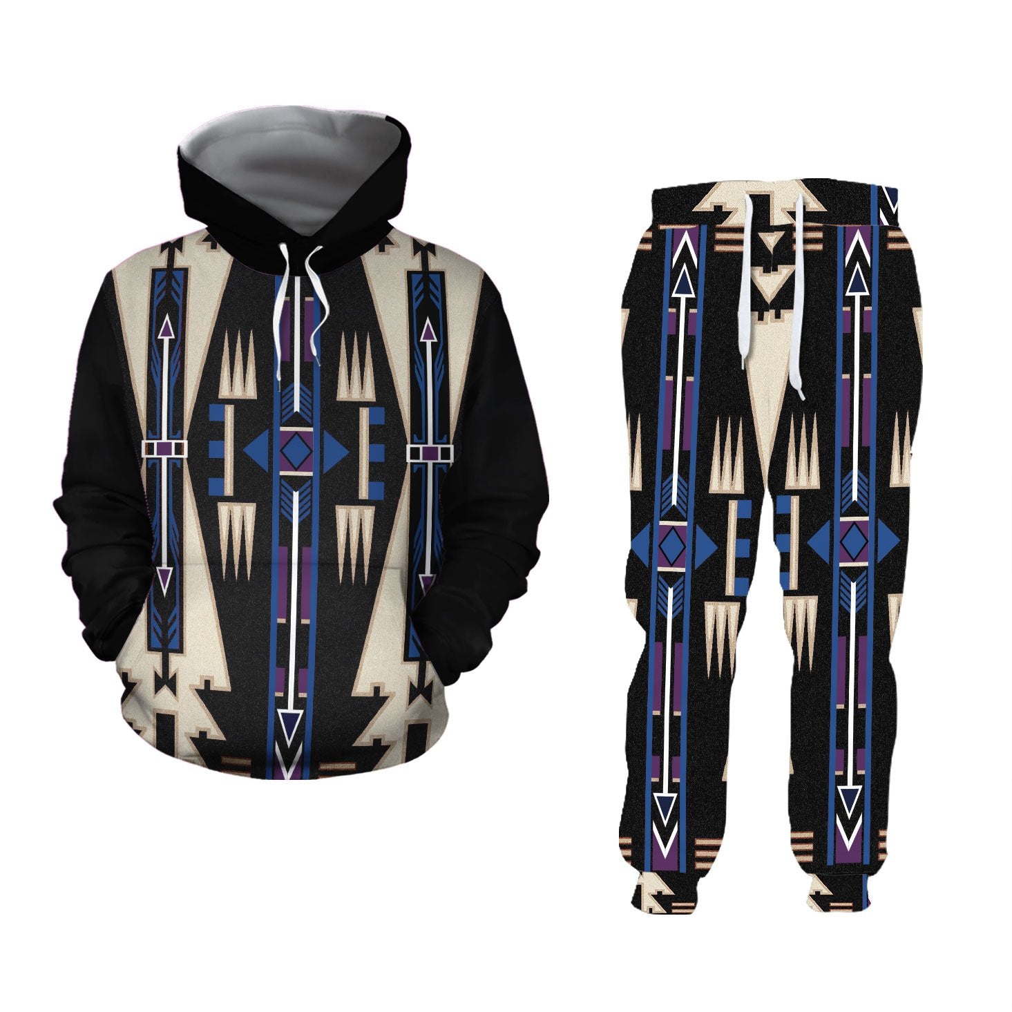 Native American Blue Culture Hoodie Legging Set NBD