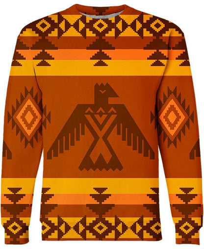 Orange Eagle 3D Hoodie - Native American Pride Shop