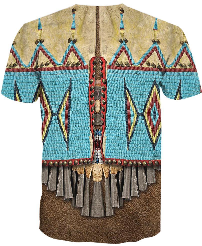 Native Pattern Blue 3D Hoodie - Native American Pride Shop
