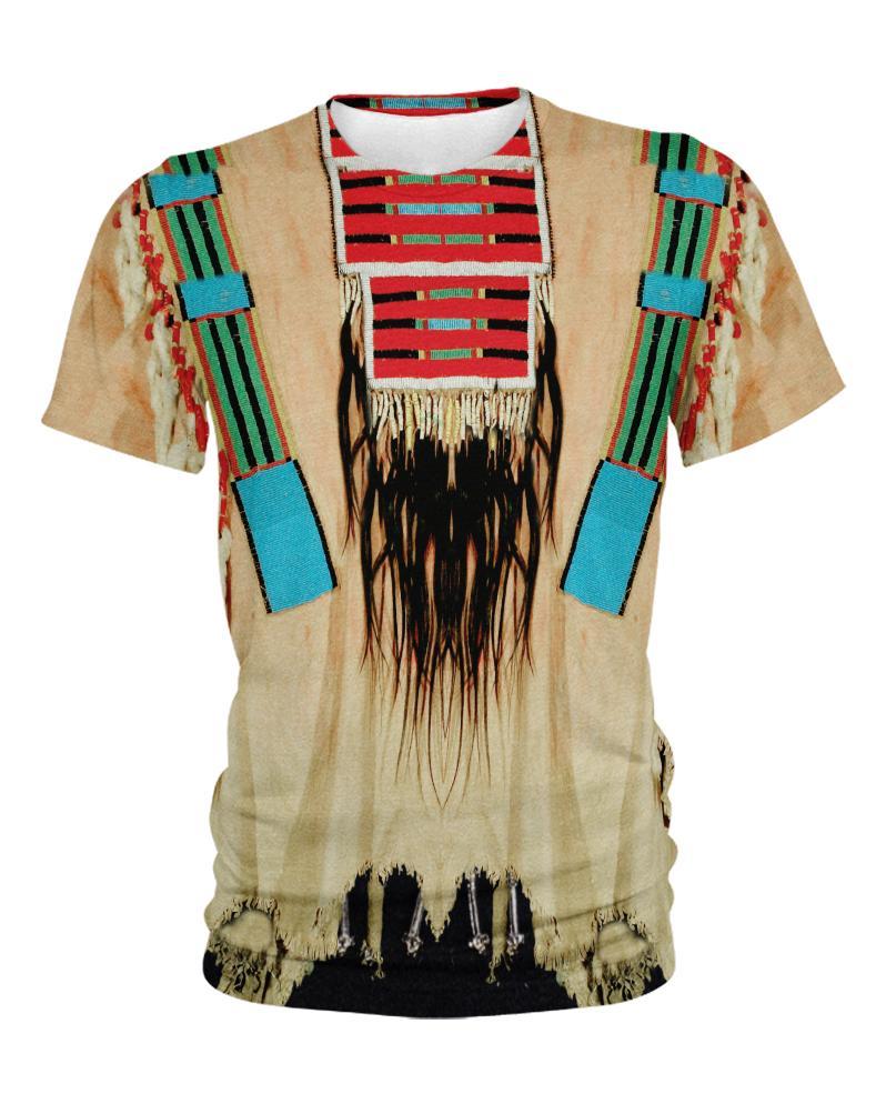 Native Patterns Pale Yellow 3D Hoodie - Native American Pride Shop