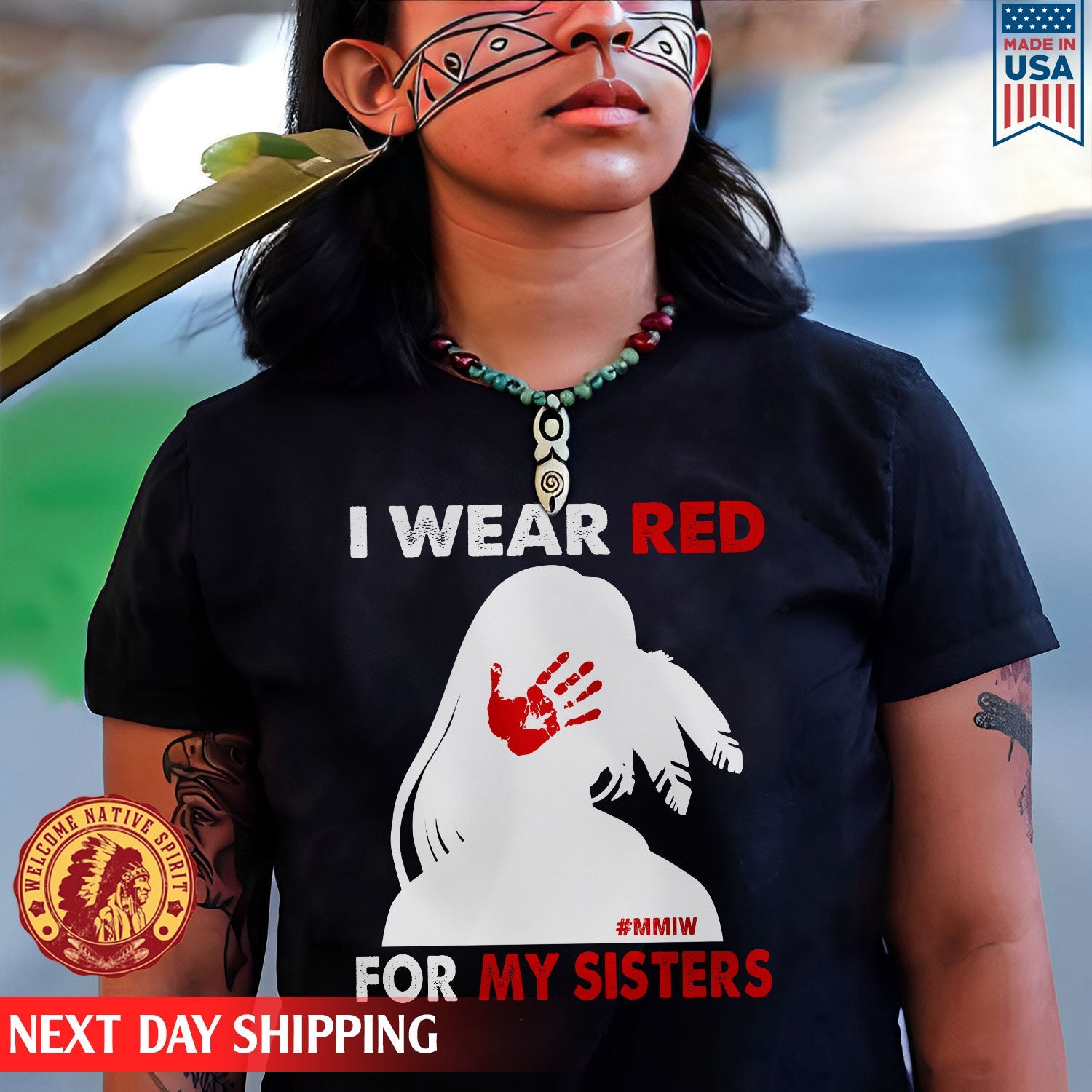 I Wear Red For My Sister, No More Stolen Sisters Shirts
