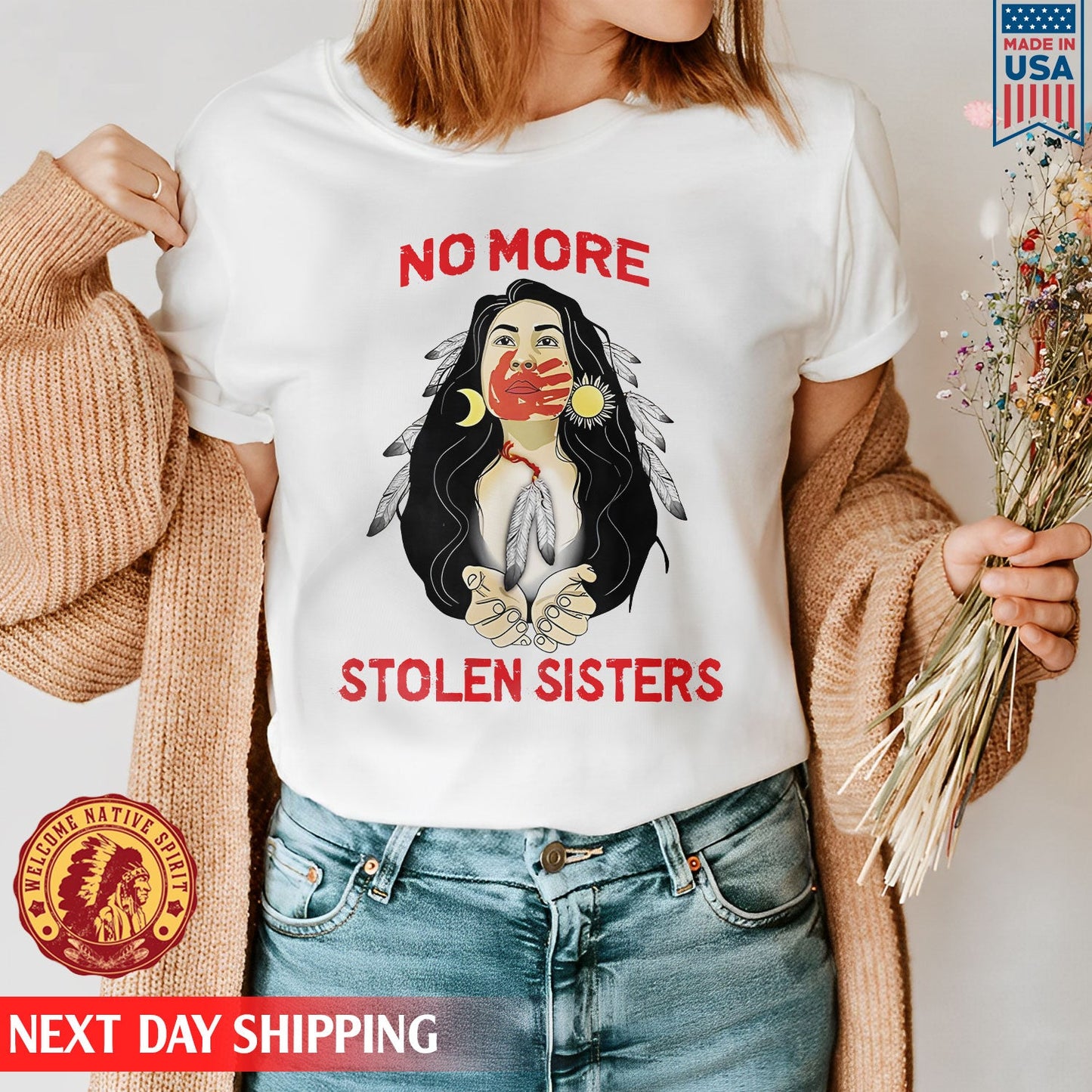 For My Sisters I Wear Red, No More Stolen Sisters Shirts