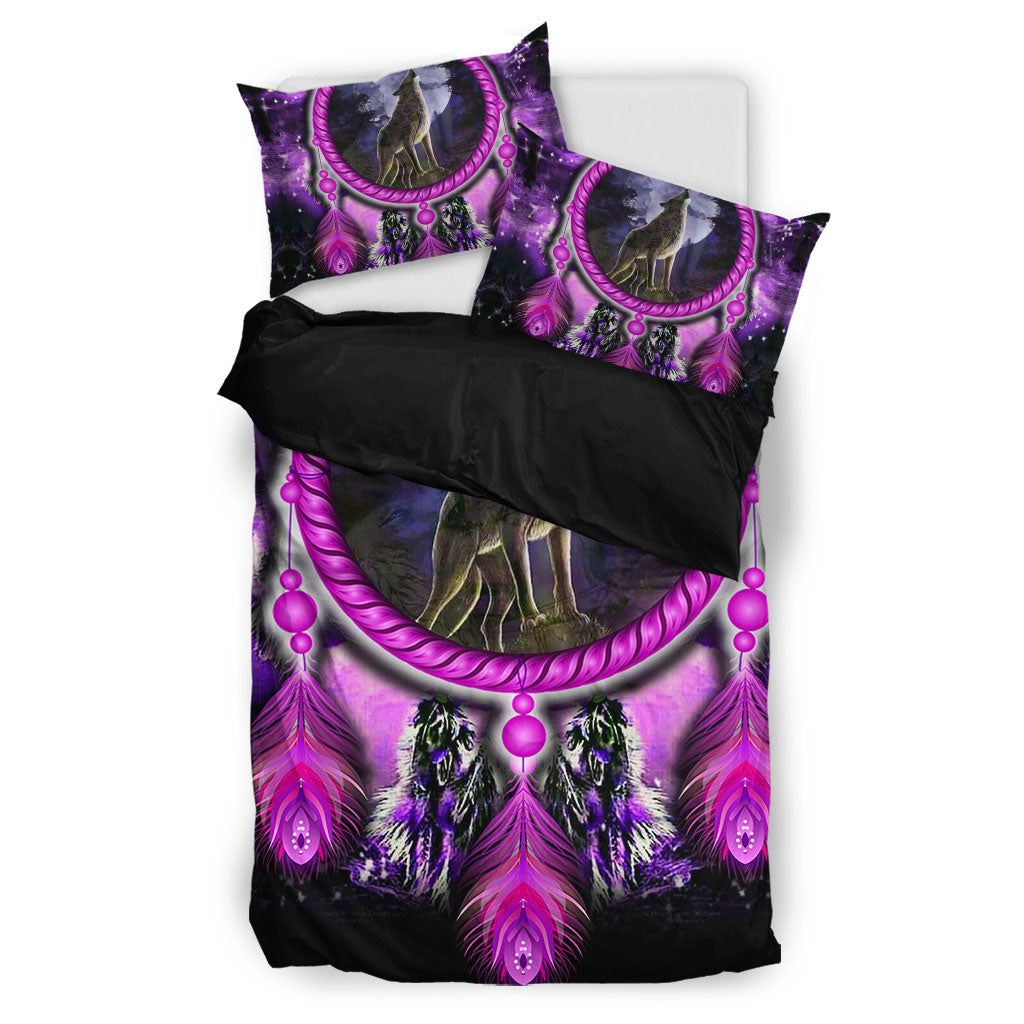 Purple Wolf Dream Bedding Set Native Heritage Store