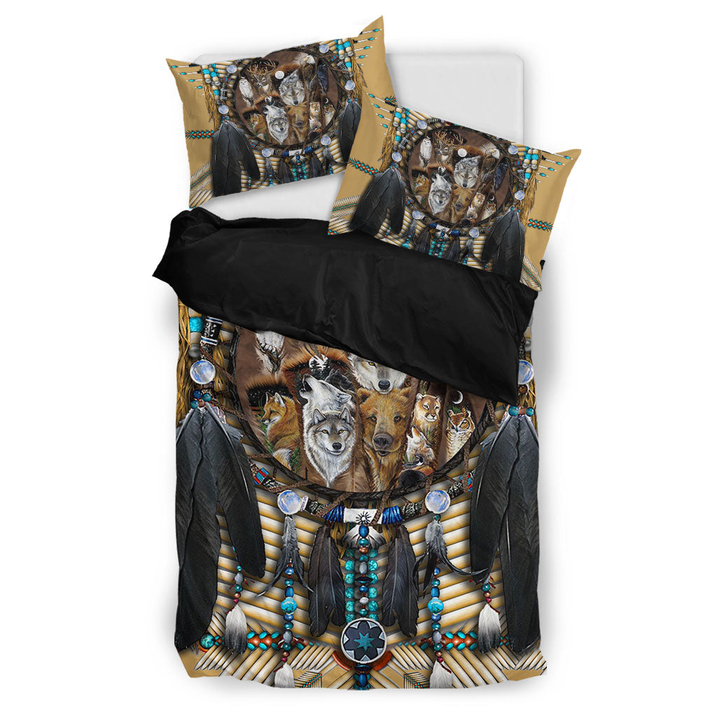 Vignette Printed Wolf Bedding Set