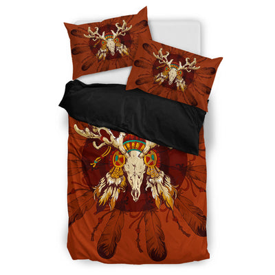 Orange Brown Native Bedding Set