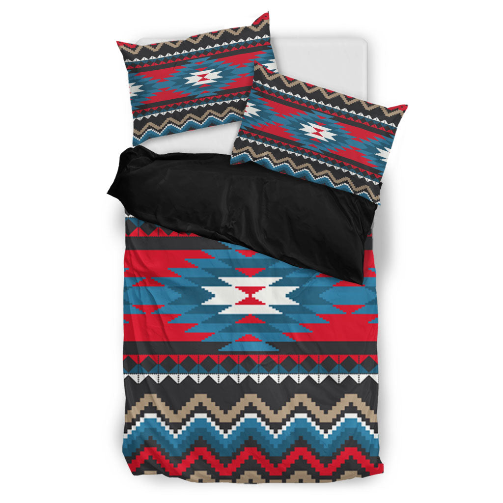 Red Blue Native Pattern Bedding Set